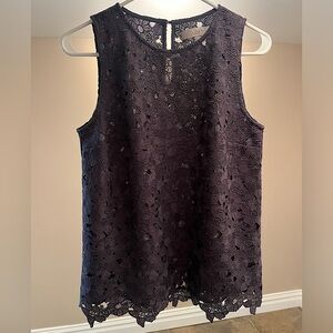 Loft Eyelet/Lace Top Medium